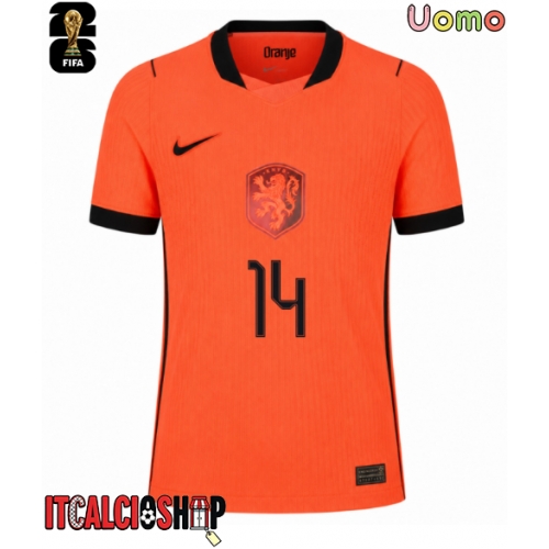 Paesi Bassi Tijjani Reijnders #14 Prima Maglia Mondiali 2026 Manica Corta